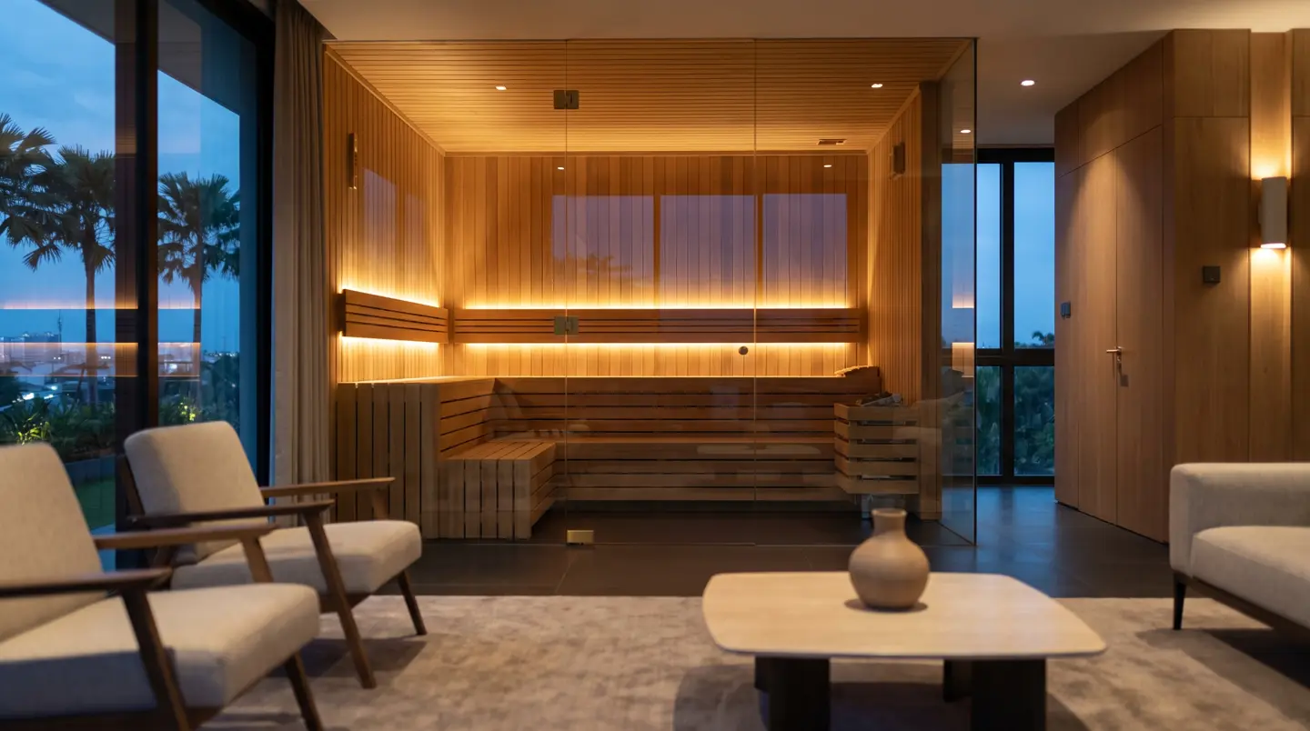 Proyek Sauna infrared dan sauna box di rumah tiga lantai Hertasning berdaya 5.500 VA di Hertasning, Makassar